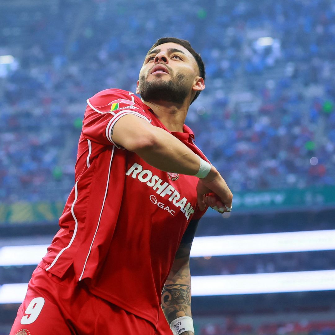 Alexis Vega, jugador del Toluca, en un partido de la Liga MX